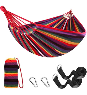 Valkyrie Çift Kişilik XL 260x150cm Kemerli Kolay Kurulabilir Kanvas Hamak Çantalı