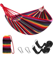 Valkyrie Çift Kişilik XL 260x150cm Kemerli Kolay Kurulabilir Kanvas Hamak Çantalı