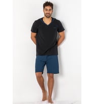 DoReMi Kısa Kollu Erkek Pijama Takımı (Siyah)