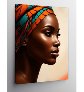 Kanvas Tablo Afrika Tarzı Portre