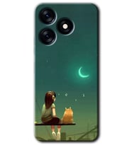 Tecno Spark 10C Kılıf HD Desen Baskılı Kılıf - Kedili Kız