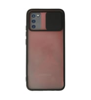 Samsung Galaxy A03s Kılıf Palm Buzlu Kamera Sürgülü Silikon - Siyah