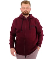 Mode XL Erkek Büyük Beden Sweatshirt Sırt Baskılı Şardonlu CITY U24541 Mürdüm