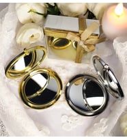Gold Ve Silver Renkli Tırnaklı Çep Aynası