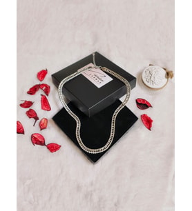 Silver Renk Balık Sırtı Zincir Kolye (Gümüş)