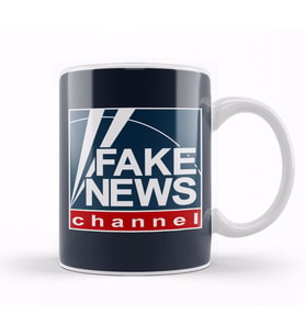 Fake News Channel Fox News Logo Kupa Bardak Porselen