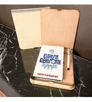 Elektrik Elektronik Mühendisine Hediye Ahşap Kutulu Defter Kalem Set