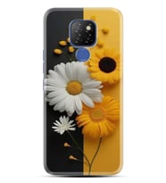 GM9 Pro Kılıf HD Resim Baskılı Sarı Beyaz Çiçek StKd -044