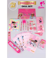 YENİ SEZON LİSANSLI BARBIE  21 PARÇA FULL + FULL KIRTASİYE / OKUL SETİ (Pamuk Şeker)