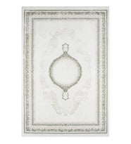 Hoom Rugs Akik 8622 Yeşil Modern Makine Halısı (Krem - Yeşil)