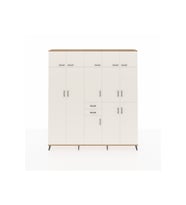 Arges Gardrop 10 Raflı 2 Çekmeceli 3 Askılı 220x30x243 Çam-Aytaşı