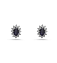 1.80 Karat Safir Pırlanta Küpe