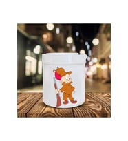 Beyaz Elmer Fudd Baskılı Seramik Küllük