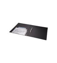 Evrak Sunum Tanıtım Firma Klasörü A4 Pvc 3 cm 2 Halkalı 200 Yaprak Kapasiteli Ring Binder File 27x32 cm (Siyah)
