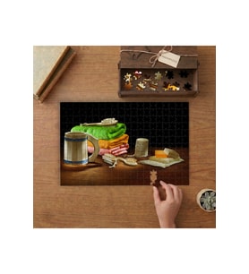 Banyo Aksesuarları Seti Görseli- Türk Hamamı Tasarımı 240 parça Ahşap Puzzle Ahşap Kutuda MP00106