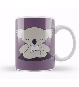 Yoga Loving Kawaii Cute Koala Kupa Bardak Porselen