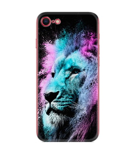 Apple iPhone 5 6 7 8 Plus Se XR Kılıf Desemli Silikon Pink Blue Leon 1603