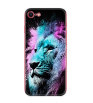 Apple iPhone 5 6 7 8 Plus Se XR Kılıf Desemli Silikon Pink Blue Leon 1603