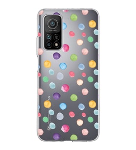 PrintiFy Xiaomi Mi 10T ile Uyumlu 1mm Slim Fit Water Color 6 Baskılı Şeffaf  Kılıf