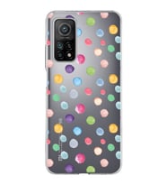 PrintiFy Xiaomi Mi 10T ile Uyumlu 1mm Slim Fit Water Color 6 Baskılı Şeffaf  Kılıf