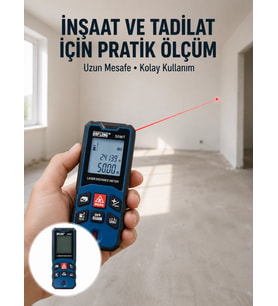 Dijital Lazer Mesafe Ölçüm Cihazı İnşaat ve Ev Kullanımı Yeni Nesil