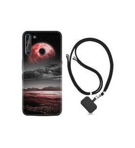 Casper Via X20 Kılıf Resimli Desenli Silikon Boyun Askılı Red World 1836