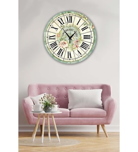 Bilge Retro Tasarımlı Duvar Saati 35 X 35 Cm (Baskılı)