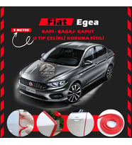 Fiat Egea Oto Araç Kapı Koruma Fitili 5metre Parlak Kırmızı Renk