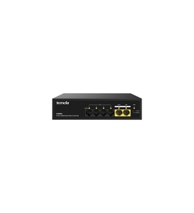 Tenda S106PC 4 Port Poe 10/100 2 Port 10/100 Uplink Yönetilemez 55W Poe Switch