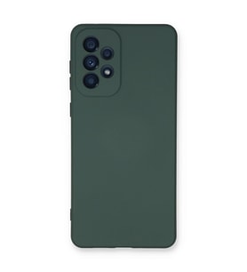 Samsung Galaxy A73 5g Kılıf Nano İçi Kadife Silikon - Koyu Yeşil