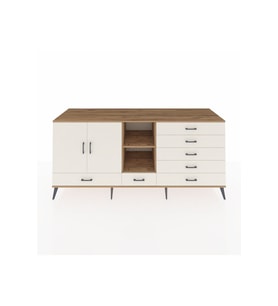 Kronos Konsol 4 Raflı 7 Çekmeceli 2 Kapaklı 220x59x99 Çam-Aytaşı/Aytaşı