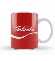 Enjoy Faliraki Coke Logo Kupa Bardak Porselen