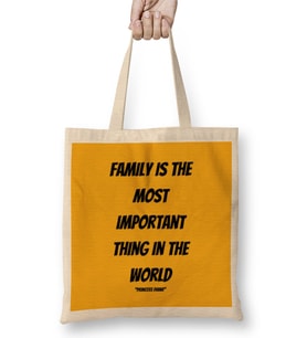 Princess Diana Quotes Art Gift -UK Vintage Retro Style Bez Çanta Uzun Saplı