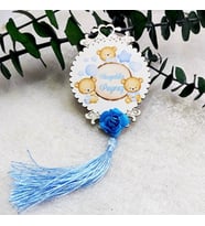 30 Adet Çiçekli ve Püsküllü Ahşap Bebek Şekeri Magnet-