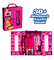 Beauty Aksesuarlı Gardırop - Barbie Dolap - Barbie Giysi Dolabı - Barbie Gardırop - Gardrop