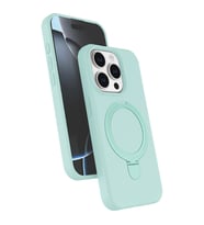Apple İphone 15 Pro Max Regal Magsafe Standlı Kapak - Su Yeşili