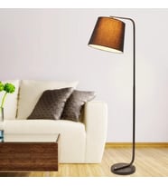 RİOLİGHT RETRO9 RUSTİK,VİNTAGE SİYAH METAL GÖVDE SİYAH HAREKETLİ KUMAŞ BAŞLIK LAMBADER KÖŞE LAMBASI