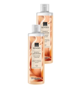 Avon Simply Luxurious Beyaz Şeftali ve Vanilya Orkide Kokulu Duş Kremi 250 Ml. İkili Set