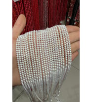 İnci Doğal Taş Beyaz Küre Kesim 3-4mm AA