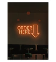 ORDER HERE Yazılı ve Şekilli Neon Tabela