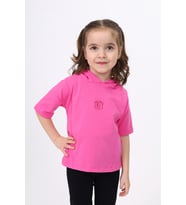 Toontoy Kız Çocuk Nakışlı Tişört (Koyu Mor)