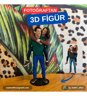 MakinaFleo Kişiye Özel 3D Çift Figürü (20cm)