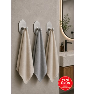 3 ADET RUSTİK TASARIM Paslanmaz Çelik Banyo Askısı/Bornoz Askısı / Havlu As