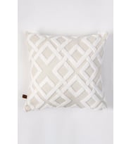Jakarlı Kırlent 43x43 cm Mila Ekru
