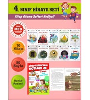 4.Sınıflar İçin Okumayı Sevdiren 10 lu Hikaye Seti 4 (Kitap Okuma Defteri Hediyeli)