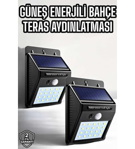 Solar Güneş Panelli Sensörlü Lamba Tasarruflu - Lisinya