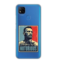 Redmi 9C / Redmi 10A Uyumlu Conor Mcgregor Notorious Desenli Şeffaf Telefon Kılıfı