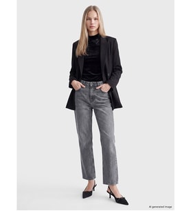 LCW Jeans Gri Crop Flare Kadın Jean Pantolon