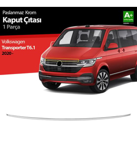 Volkswagen Transporter Uyumlu T6.1 Krom Kaput Çıtası 2020 Üzeri