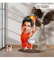 BK Gift Kişiye Özel Basketbol Karikatürlü Büyük Boy Ahşap Biblo-2, Arkadaşa Hediye , Sevgiliye Hediye, Kişiye Özel Biblolar
